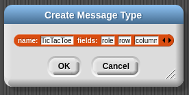 How to create the example TicTacToe message type