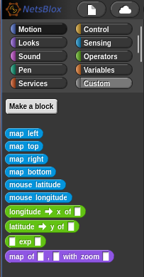 Custom blocks tab