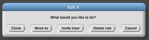 Edit user role menu