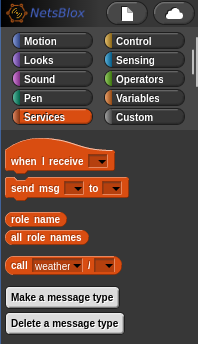 Network tab and custom message tools